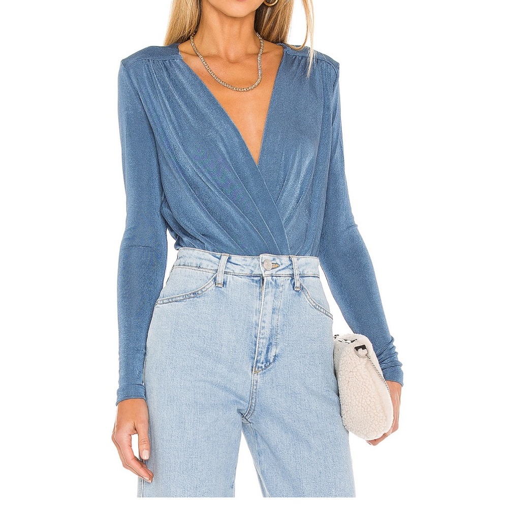 Free People Women's Blue Bodysuit